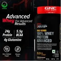 GNC AMP Gold 100% Whey Protein Advanced - 2 Lbs - Double Rich Chocolate