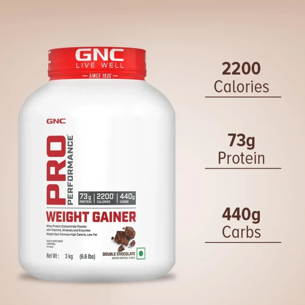 GNC Pro Performance Weight Gainer , 3 kg - Double Chocolate