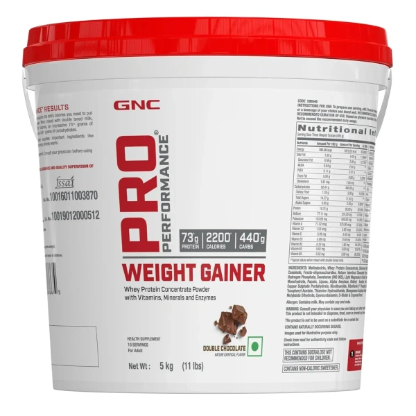 GNC Pro Performance Weight Gainer , 5 kg - Double Chocolate