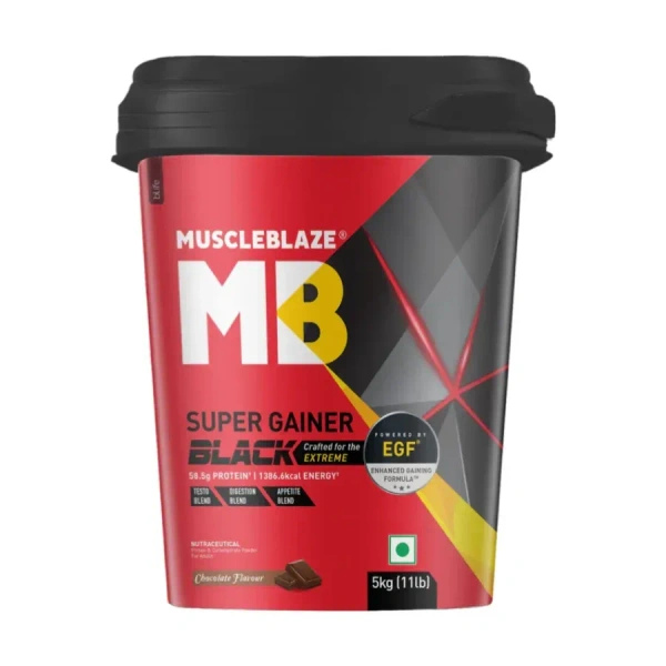 MuscleBlaze Super Gainer Black 11 LB ( 5 KG ) - Chocolate