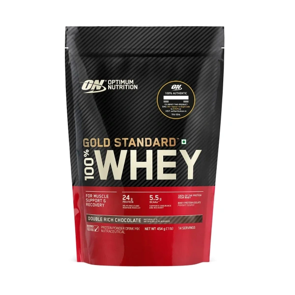Optimum Nutrition (ON) Gold Standard 100% Whey 1 Lbs - Double Rich Chocolate