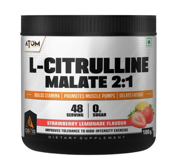 AS-IT-IS ATOM L Citrulline Malate - 48 Servings - Strawberry Lemonade
