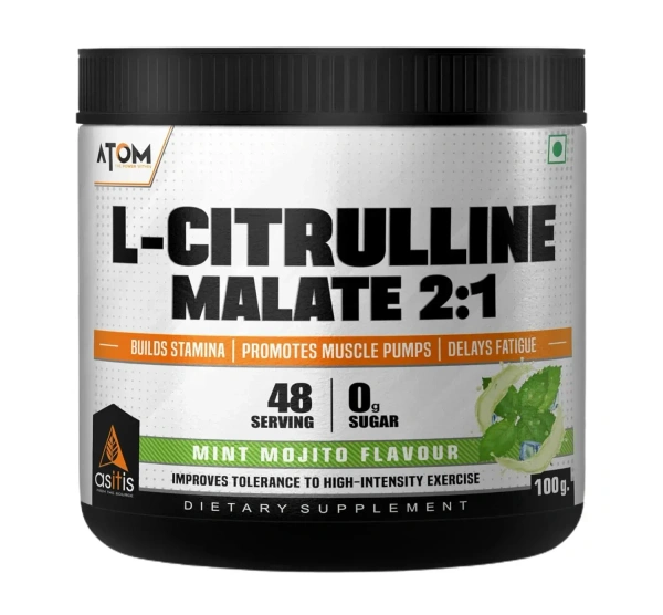 AS-IT-IS ATOM L Citrulline Malate - 48 Servings - Mint Mojito