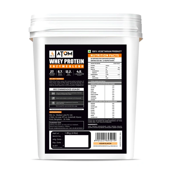 AS IS IT ASITIS Atom Whey Protein with Enzymeblend 4Kg - Choco Hazel Fusion