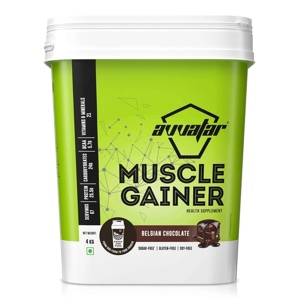 Avvatar Muscle Gainer, 4 Kg - Belgian Chocolate