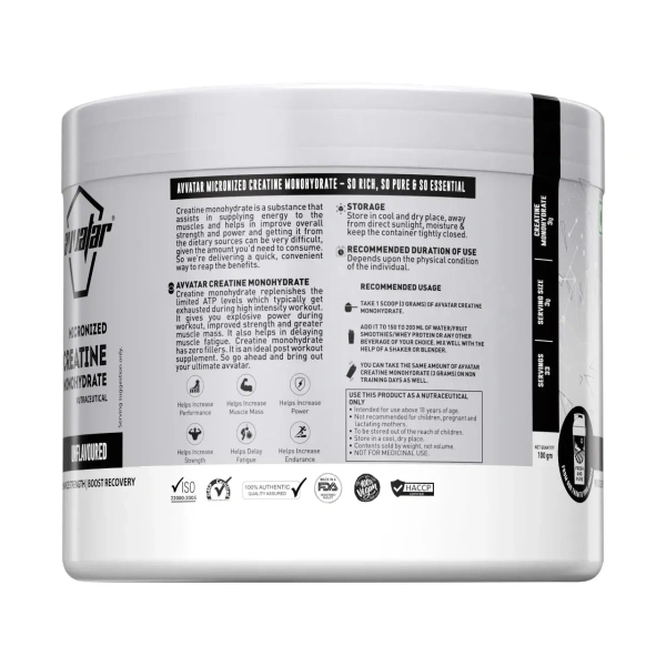 Avvatar Creatine Monohydrate - 33 Servings - Unflavoured