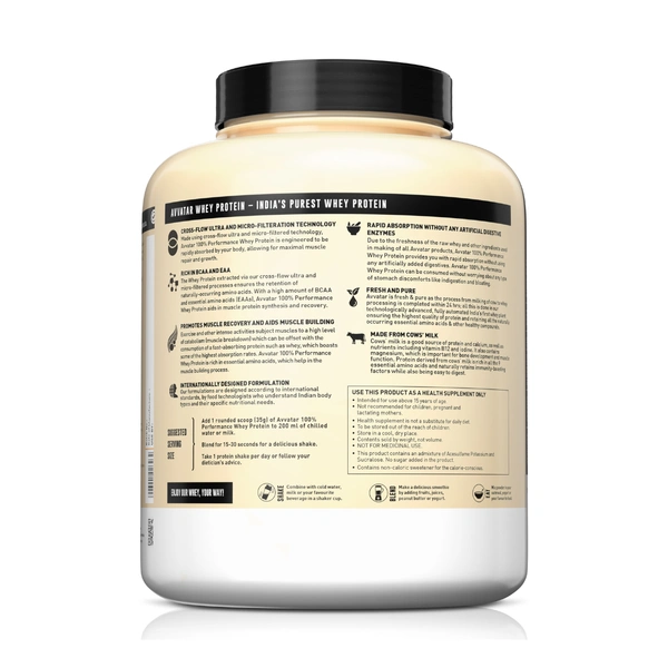 Avvatar 100% Performance Whey Protein 2Kg - Belgian Chocolate