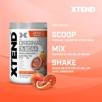 Xtend Scivation Bcaas Powder For Adults (Pre-Workout, 7G Bcaas, 0G Carbs,Sugar & Calories, 3.5 Leucine, 2.5G L-Glutamine, 1G Citrulline Malate) - 30 Servings - Italian Blood Orange, 402gm