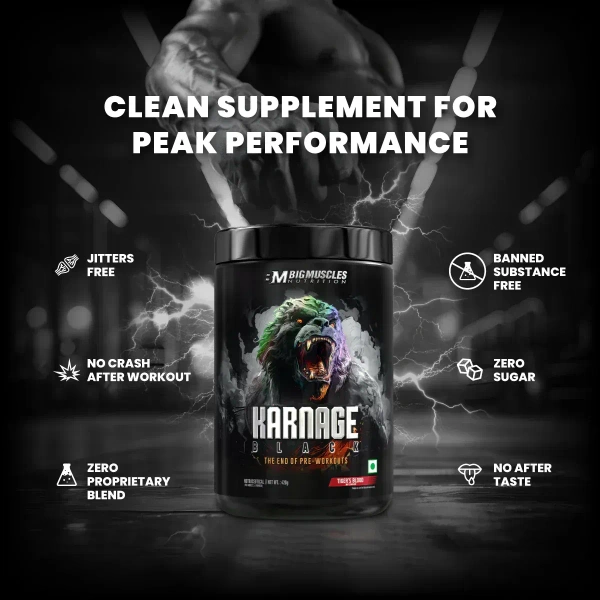 Big Muscles Nutrition Karnage Black Pre-workout, 30 Servings - Sex On The Beach