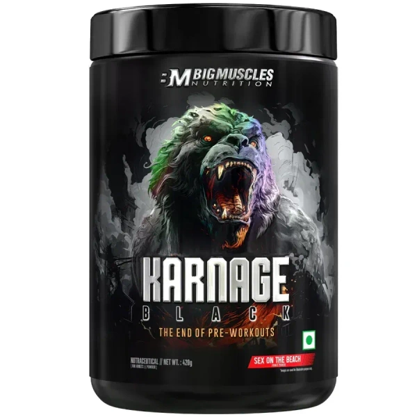 Big Muscles Nutrition Karnage Black Pre-workout, 30 Servings - Sex On The Beach