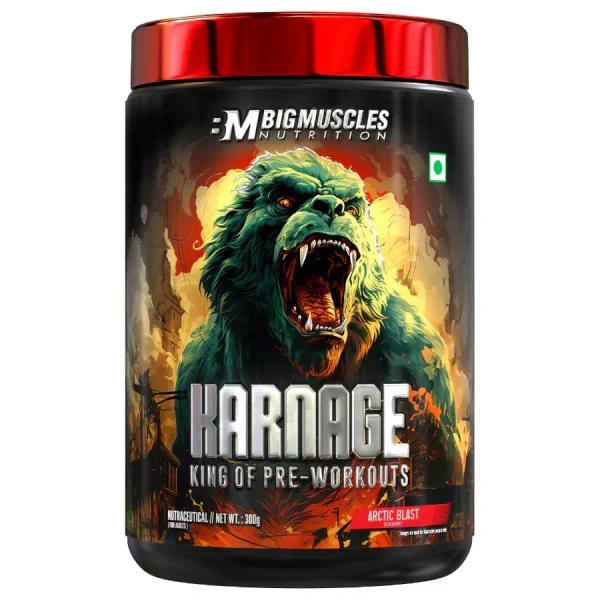 Big muscles Nutrition Karnage Pre-workout, 60 Servings - Arctic Blast