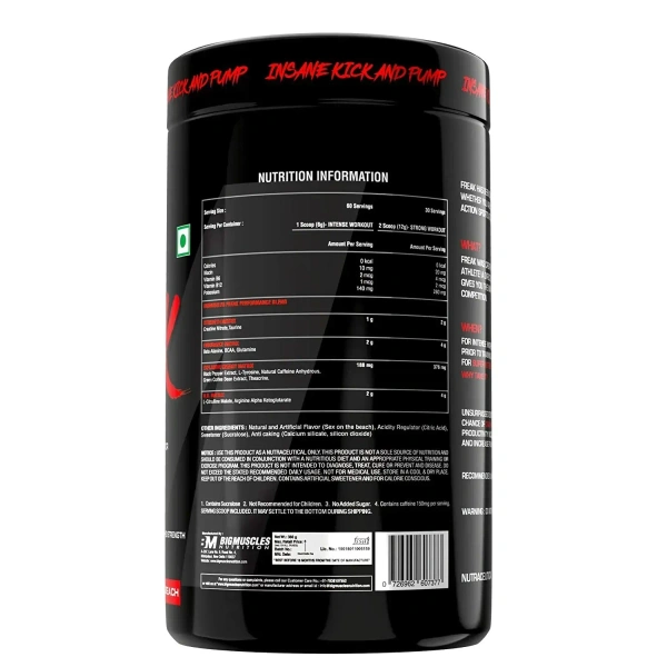 Big muscles Nutrition Karnage Pre-workout, 60 Servings - Sex On The Beach