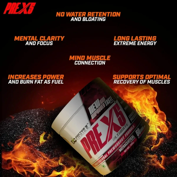 Doctor's Choice PRE-X5 Ultimate Professional Pre-Workout Formula 50 Servings - Mango Smash