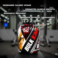 Doctor's Choice Bulk King Advanced Mass and Weight Gainer, 3 Kg - Strawberry Banana Milkshake