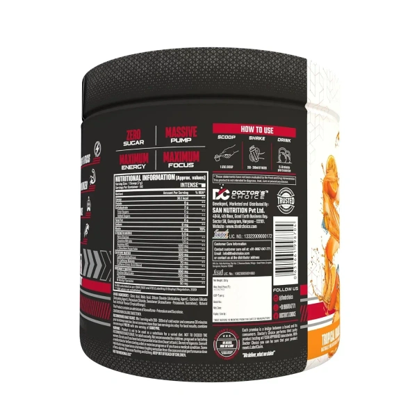 Doctor's Choice PRE-X5 Ultimate Professional Pre-Workout Formula 50 Servings - Orange