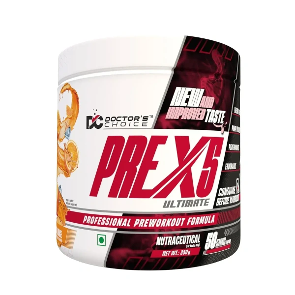 Doctor's Choice PRE-X5 Ultimate Professional Pre-Workout Formula 50 Servings - Orange