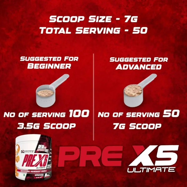 Doctor's Choice PRE-X5 Ultimate Professional Pre-Workout Formula 50 Servings - Mango Smash