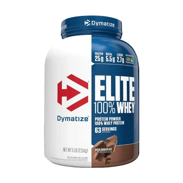 Dymatize Elite 100% Whey Protein 5 Lbs - Rich Chocolate