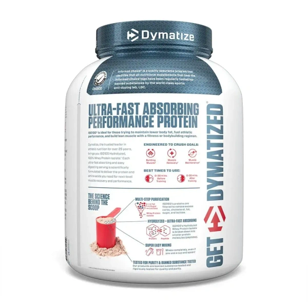 Dymatize ISO 100 Hydrolyzed Protein 5 Lbs - Strawberry