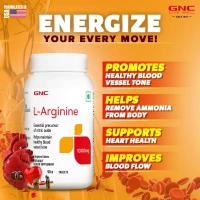 GNC L-Arginine (1000 mg) , 90 Tabs - Unflavoured