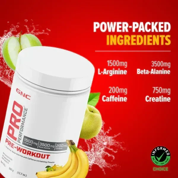 GNC Pro Performance Pre Workout - 30 Servings - Fruit Punch