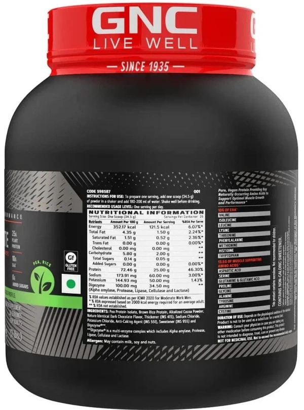 GNC AMP Plant Isolate Protein - 2 Lbs - Chocolate Hazelnut