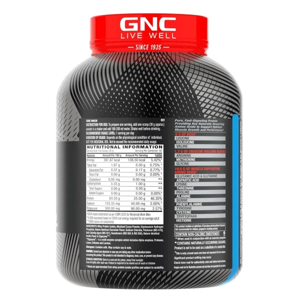 GNC AMP Pure Isolate - 4 Lbs - Chocolate Frosting