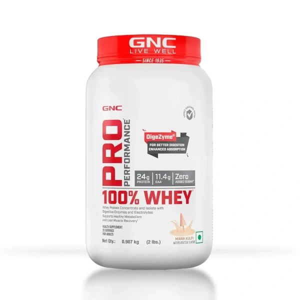 GNC Pro Performance 100% Whey Protein - 2 Lbs - Mawa Kulfi