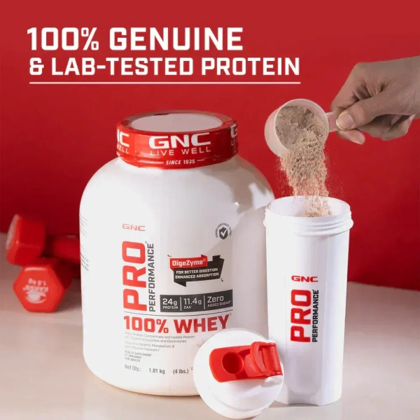 GNC Pro Performance 100% Whey Protein - 4 Lbs - Mava Kulfi