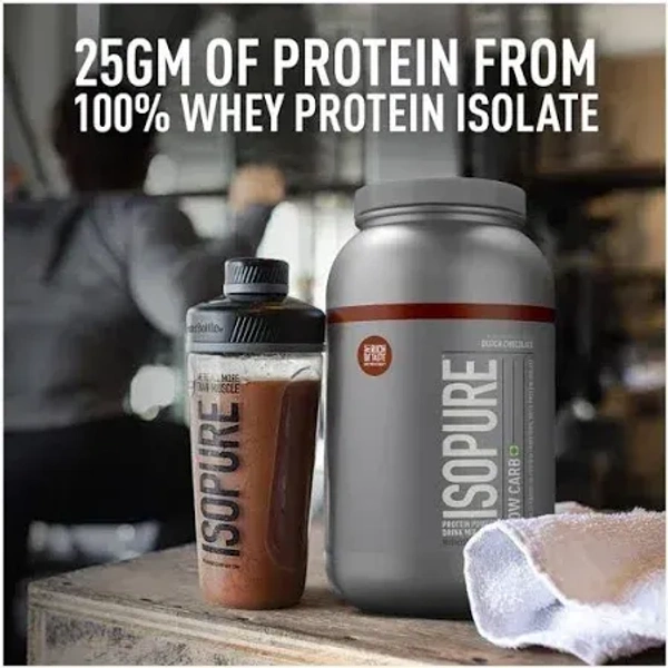 Isopure Low Carb 100% Whey Protein Isolate -2.2 Lbs ( 1 kg ) - Dutch Chocolate