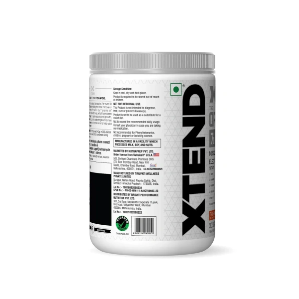 Xtend Scivation Bcaas Powder For Adults (Pre-Workout, 7G Bcaas, 0G Carbs,Sugar & Calories, 3.5 Leucine, 2.5G L-Glutamine, 1G Citrulline Malate) - 30 Servings - Italian Blood Orange, 402gm
