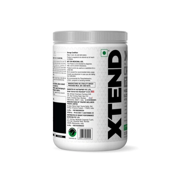 Xtend Scivation Bcaas Powder For Adults (Pre-Workout, 7G Bcaas, 0G Carbs,Sugar & Calories, 3.5 Leucine, 2.5G L-Glutamine, 1G Citrulline Malate) - 30 Servings - Lemon Lime Sqeeze, 402gm