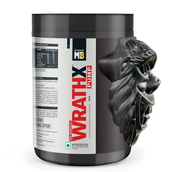 MuscleBlaze WrathX Pump - 30 Servings - Orange Overdrive