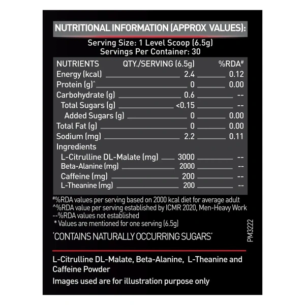 Muscle Blaze MuscleBlaze PRE Workout 200 Xtreme, 200 g - 30 Servings - Berry Bolt