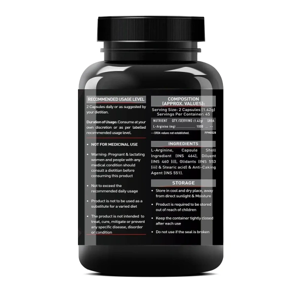 Muscle Blaze MuscleBlaze L-Arginine, 90 Capsules - Unflavoured