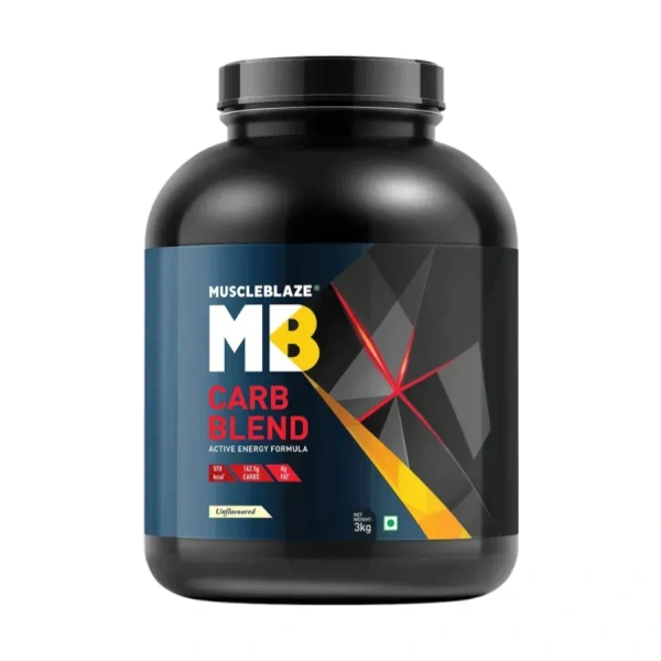 MuscleBlaze Carb Blend - 3 kg (with Instant Energy Formula) - Unflavoured