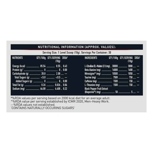 MuscleBlaze WrathX Pump - 30 Servings - Orange Overdrive