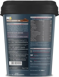 MuscleBlaze XXL MASS Gainer - 11 Lbs - Chocolate