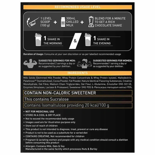 MuscleBlaze High Protein Gold Gainer - 3 Kg - Chocolate Bliss