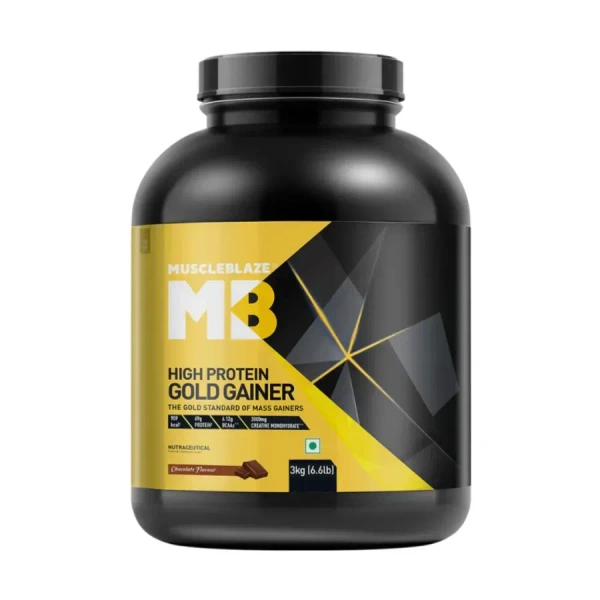 MuscleBlaze High Protein Gold Gainer - 3 Kg - Chocolate Bliss