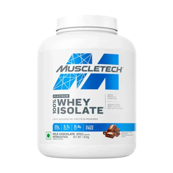 MuscleTech Muscletech Platinum 100% Whey Isolate, Protein Powder - 4 Lbs - Milk Chocolate