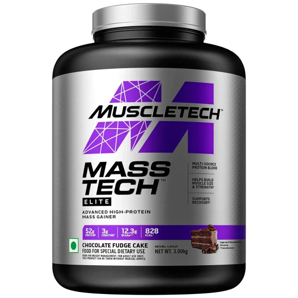 MuscleTech Mass Tech Elite - 3 Kg - Chocolate Fudge Cake