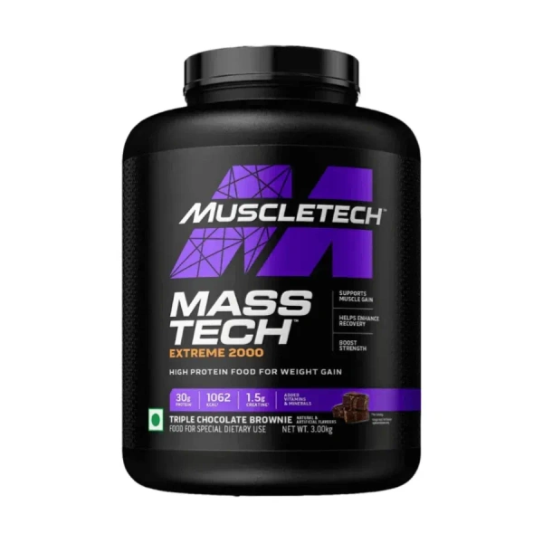 MuscleTech Mass Tech Extreme 2000 - 6.6 Lbs - Triple Chocolate Brownie