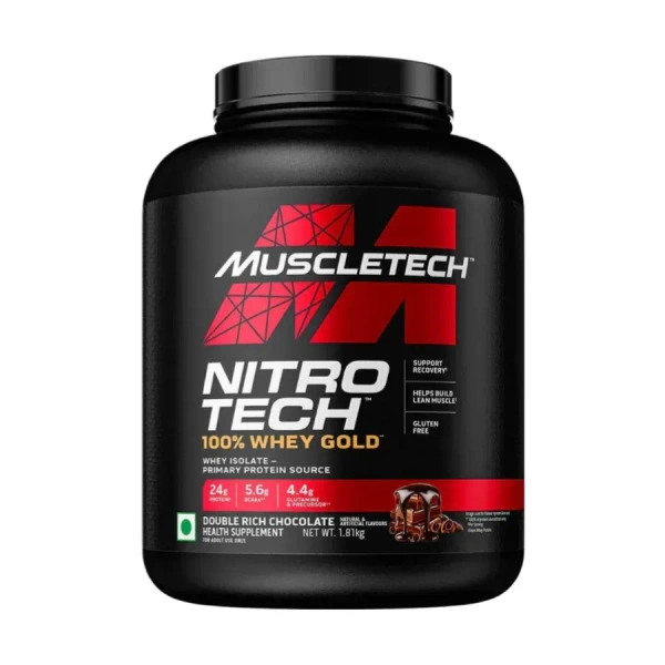 MuscleTech Muscletech Nitro-Tech Whey Gold - 4 Lbs (1.81 Kg) - Double Rich Chocolate