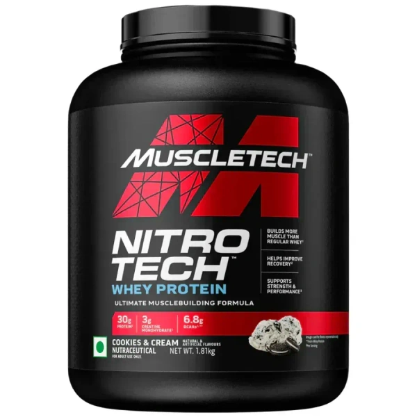 MuscleTech Nitro-Tech Performance Series Whey Protein - 4 Lbs (1.81Kg) - Vanilla Cream