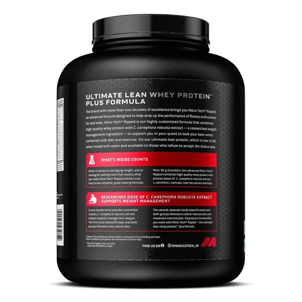 MuscleTech Muscletech Nitro-Tech Ripped 4 Lbs (1.81Kg) - Chocolate Fudge Brownie