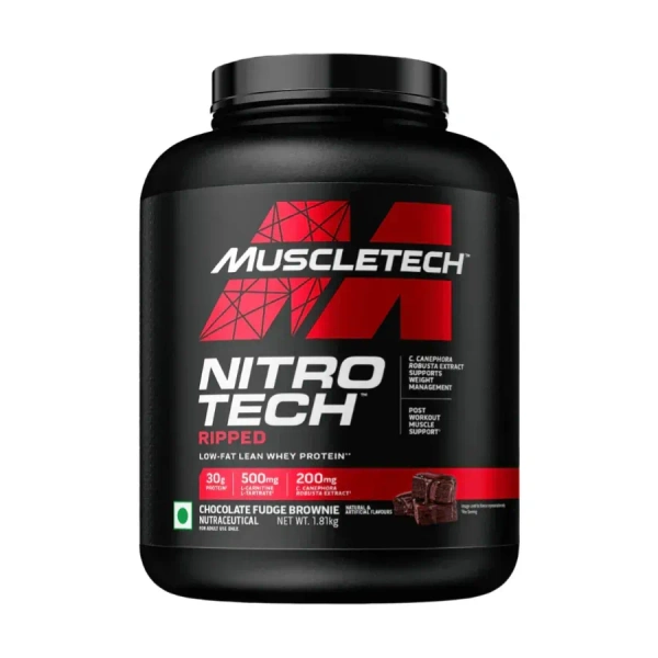 MuscleTech Muscletech Nitro-Tech Ripped 4 Lbs (1.81Kg) - Chocolate Fudge Brownie