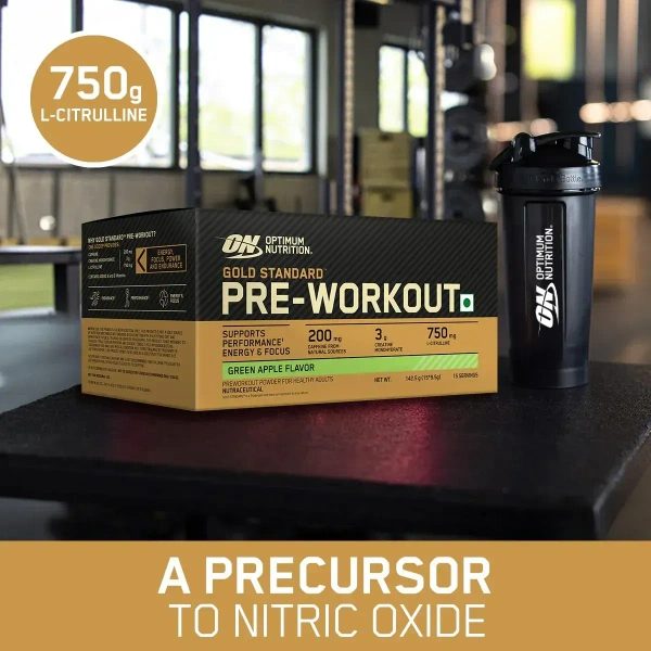 Optimum Nutrition (ON) Gold Standard Pre-Workout -15 Servings - Green Apple