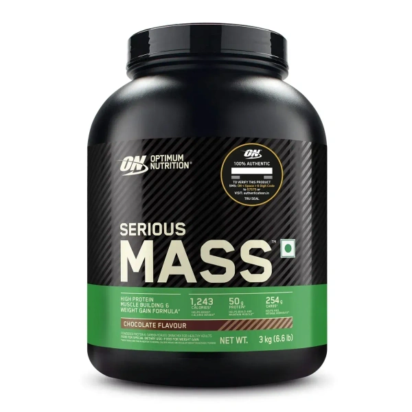 Optimum Nutrition (ON) Serious Mass - 6.6 Lbs - Dutch Chocolate
