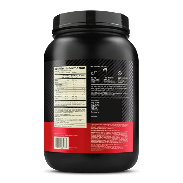 Optimum Nutrition (ON) Gold Standard 100% Whey 2 Lbs - Double Rich Chocolate